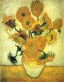 Bodegón Jarrón con catorce girasoles Vincent van Gogh Impresionismo Flores
